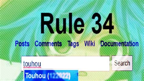 touhou rule 34|Rule 34 / touhou.